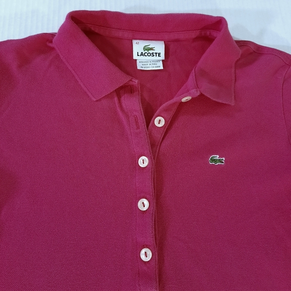 Lacoste Pique Polo Shirt Croc Logo - Picture 4 of 4